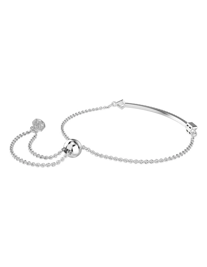 Mixed Cuts Arrow Rhodium Plated Idyllia Bracelet in White image 5