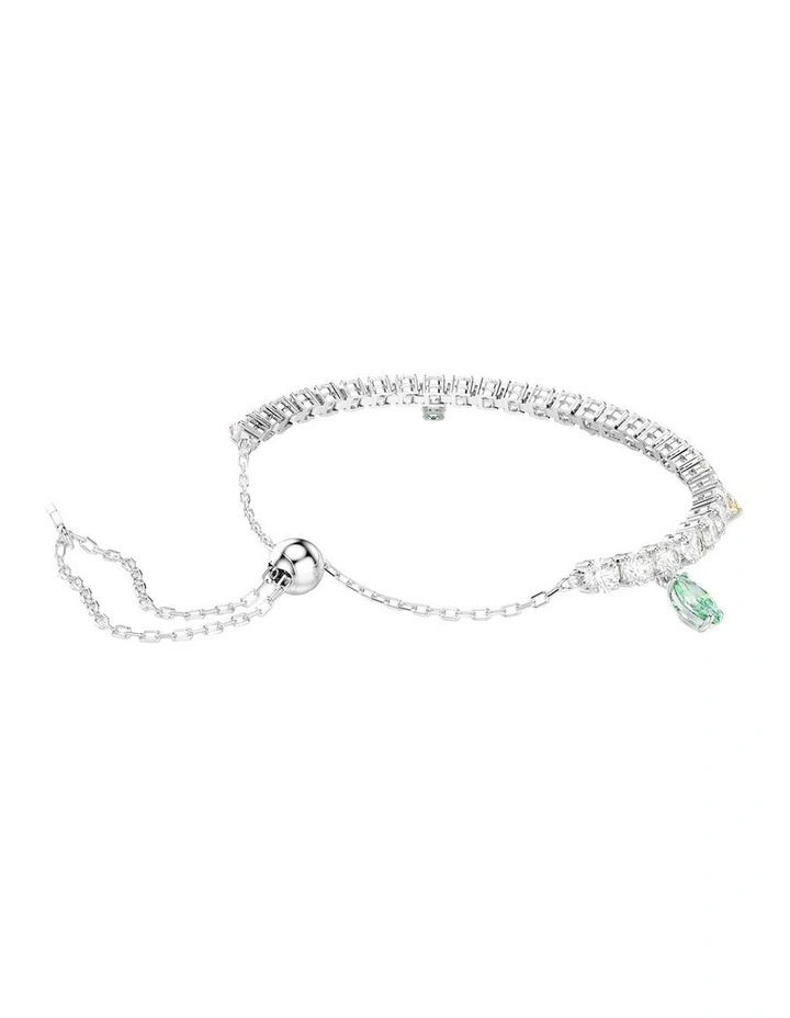 Mixed Cuts Rhodium Plated Tennis Bracelet in Multi image 5