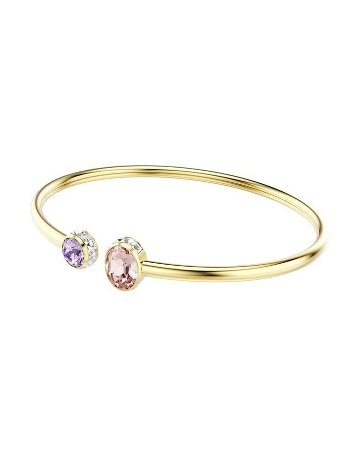 Chroma Bangle Mixed Cuts Gold-Tone Plated in Multicolored image 2