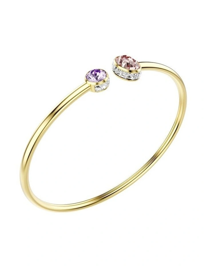 Chroma Bangle Mixed Cuts Gold-Tone Plated in Multicolored image 3