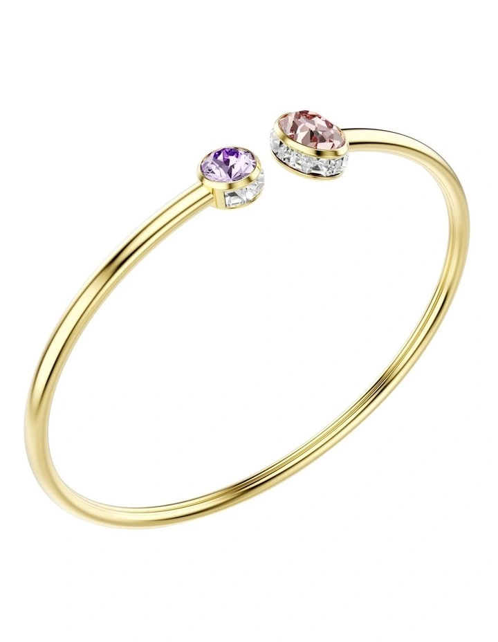 Chroma Bangle Mixed Cuts Gold-Tone Plated in Multicolored image 3