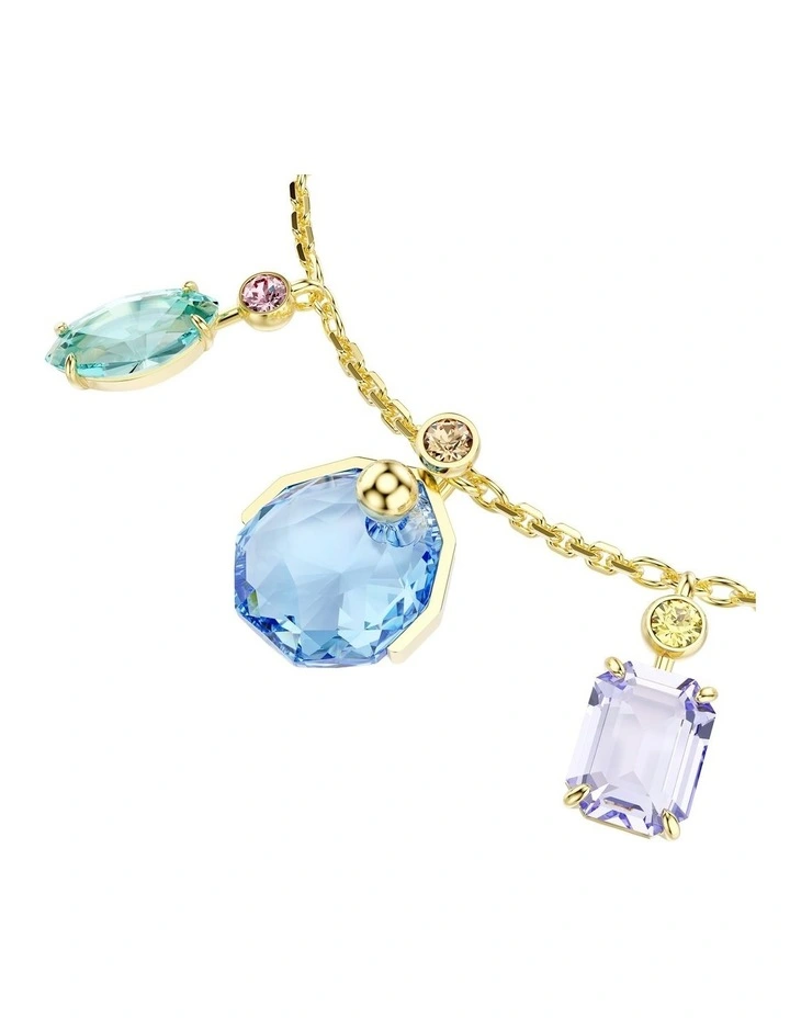 Gema Bracelet Mixed Cuts Dangling Crystals Gold-Tone Plated in Multicolored image 4