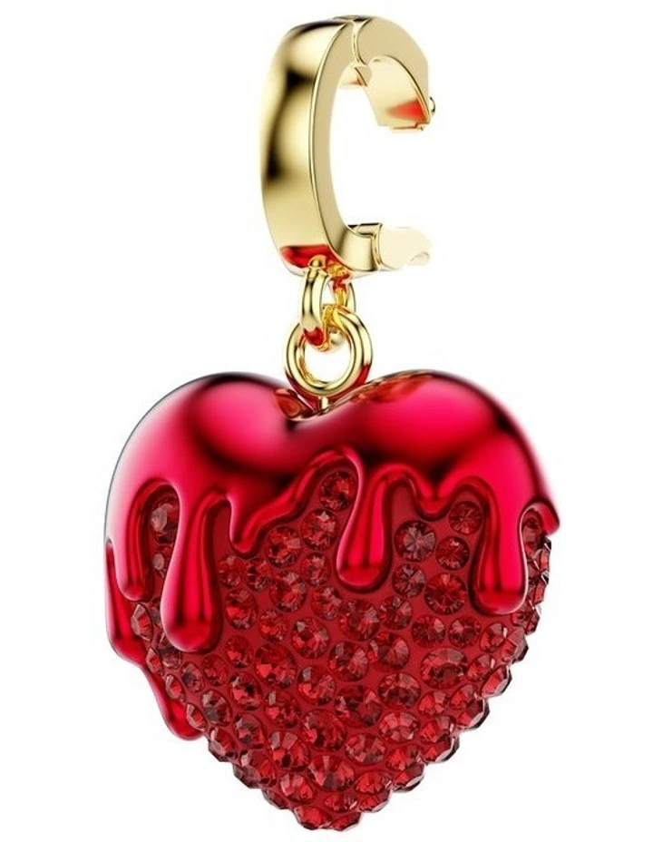 Idyllia Charm Round Cut Heart Gold-Tone Plated in Red image 3