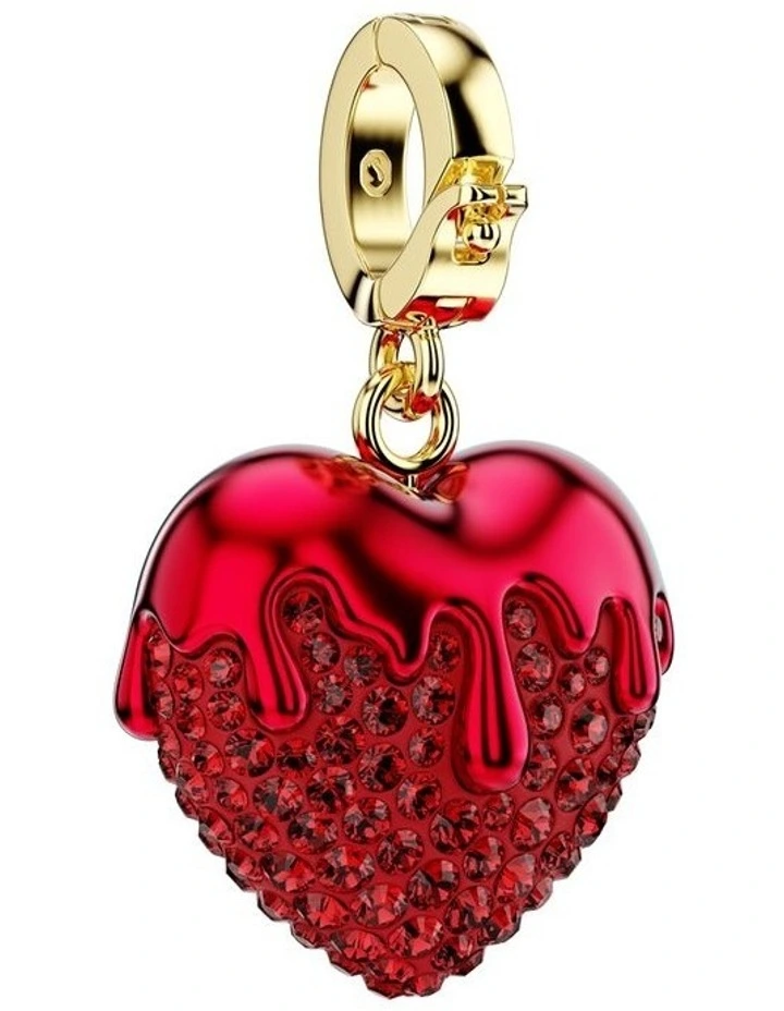 Idyllia Charm Round Cut Heart Gold-Tone Plated in Red image 5