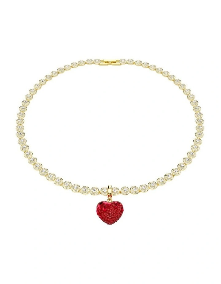 Idyllia Charm Round Cut Heart Gold-Tone Plated in Red image 6