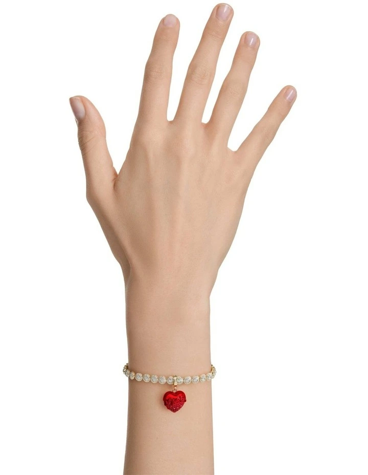Idyllia Charm Round Cut Heart Gold-Tone Plated in Red image 7