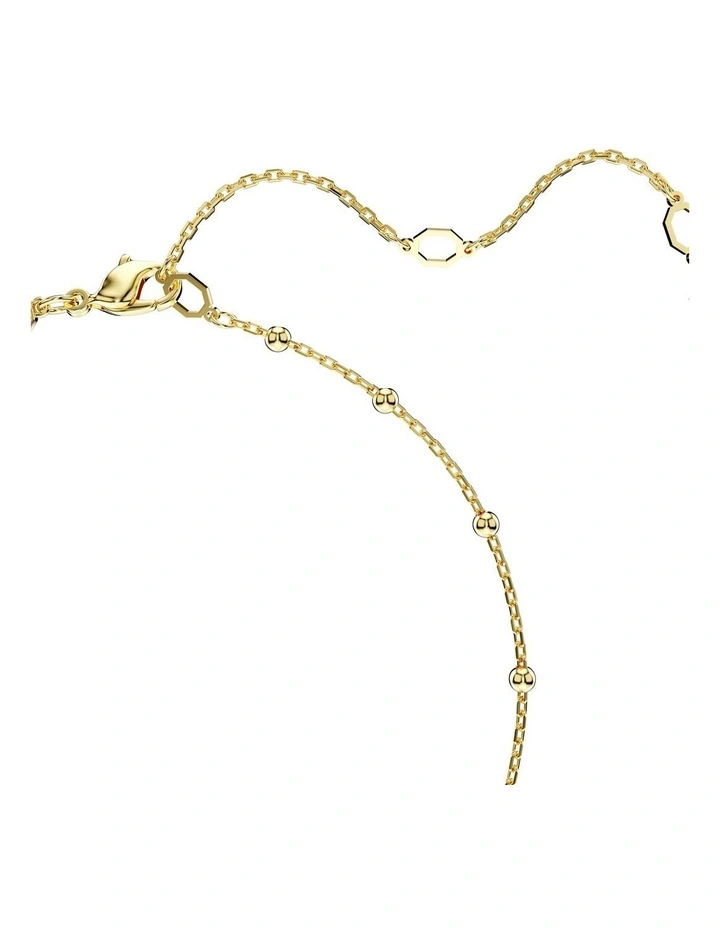 Imber Y Necklace Round Cut Gold-Tone Plated in White image 3