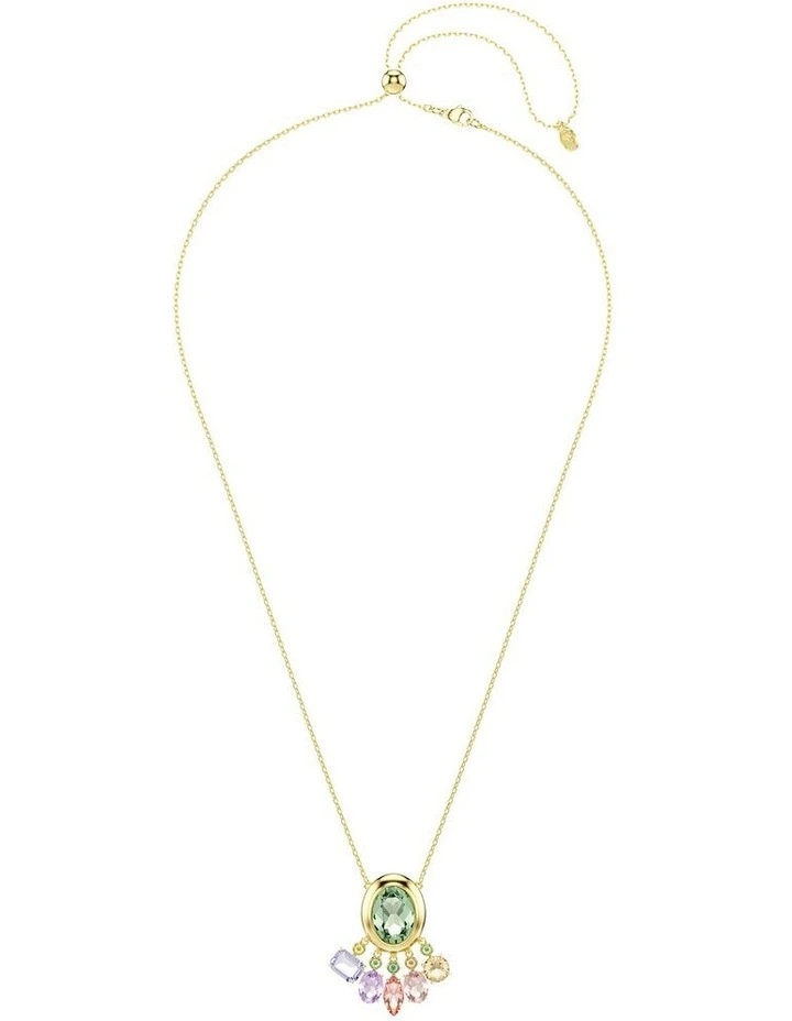 Gema Mixed Cuts Dangling Crystals Gold-Tone Plated Pendant in Multicolored image 2