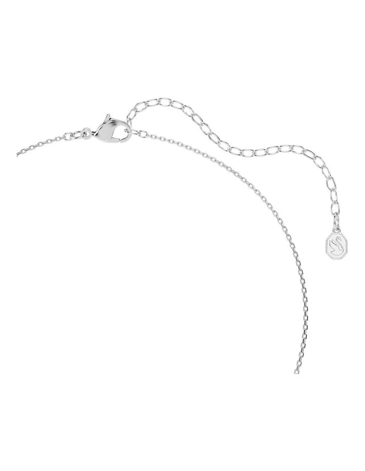 Symbolica Crystal Pearl Round Cut Pav Horse Shoe Rhodium Plated Pendant in White image 4