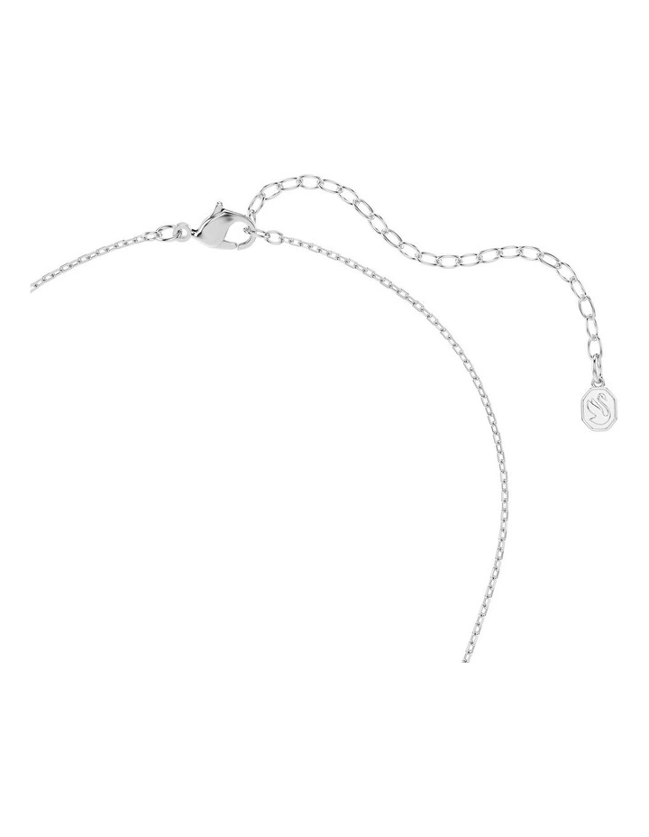 Hyperbola Round Cut Rhodium Plated Pendant in White image 3