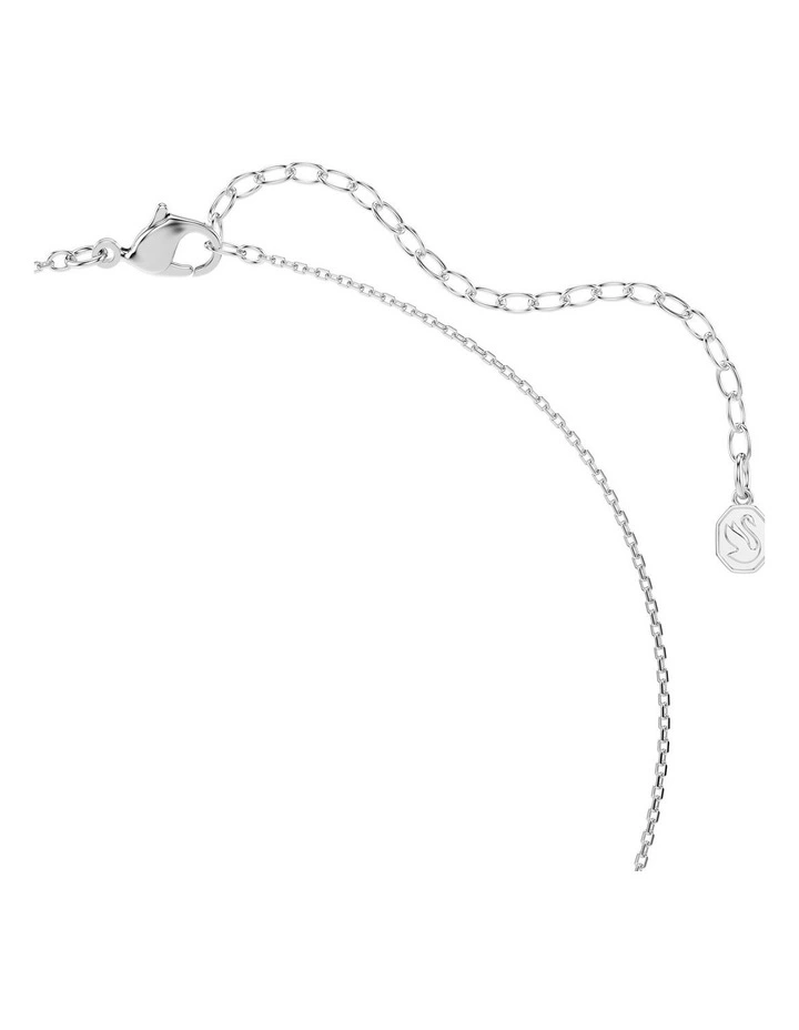 Symbolica Round Cut Pav Horse Shoe Pendant in Blue Rhodium Plated image 4