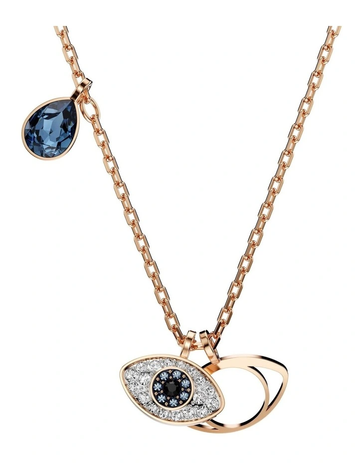 Symbolica Eye Rose Gold-Tone Plated Pendant in Multicolored image 1