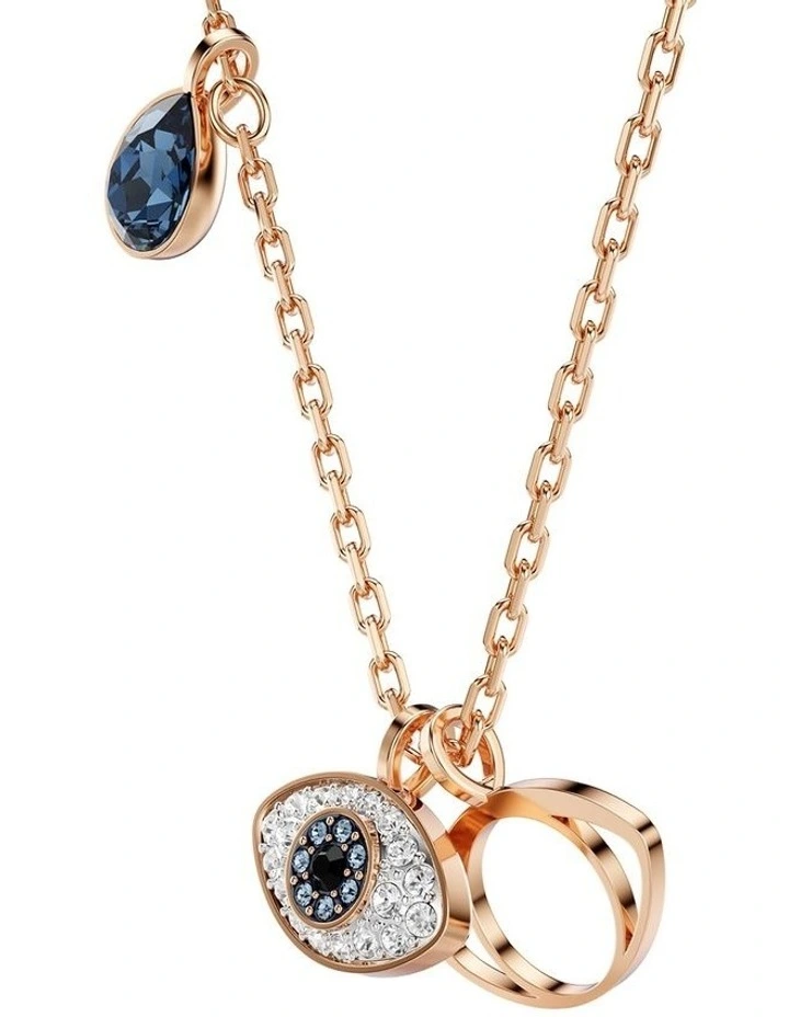 Symbolica Eye Rose Gold-Tone Plated Pendant in Multicolored image 3