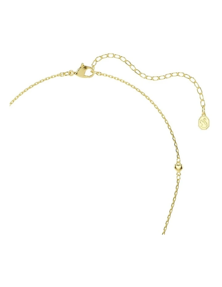 Idyllia Mixed Cuts Heart Gold-Tone Plated Pendant in White image 4