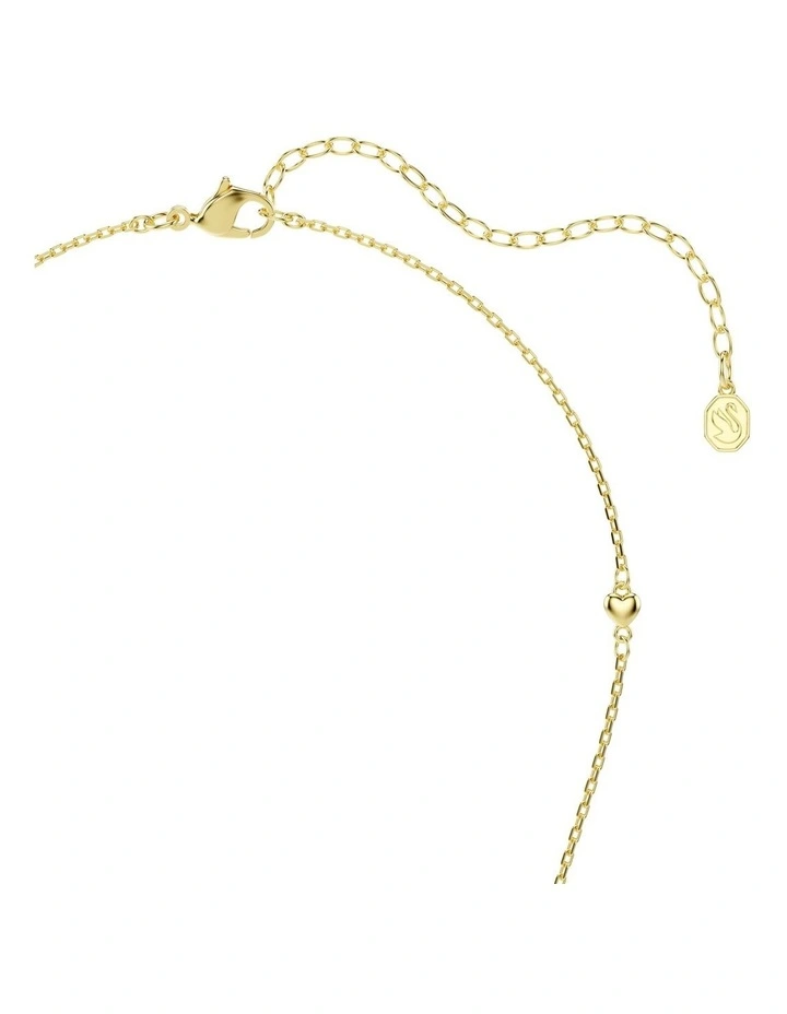 Idyllia Mixed Cuts Heart Gold-Tone Plated Pendant in White image 4