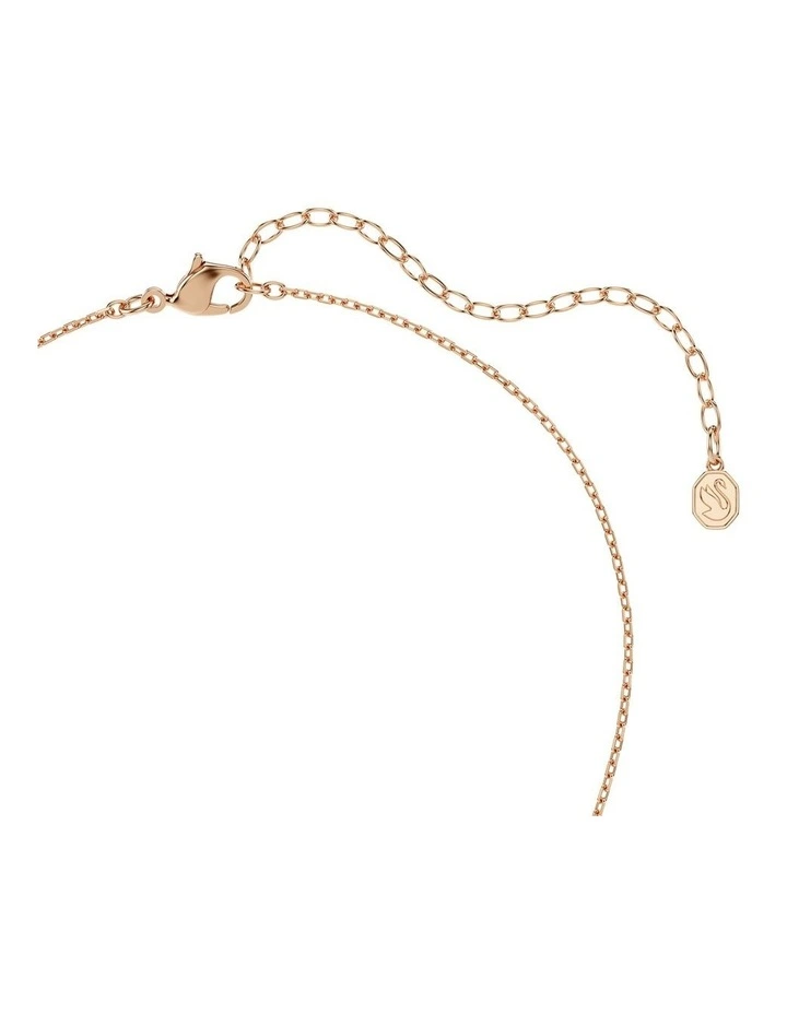 Dextera Round Cut Rose Gold-Tone Plated Pendant in White image 4