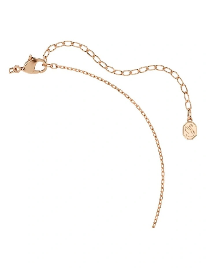 Dextera Round Cut Rose Gold-Tone Plated Pendant in White image 4