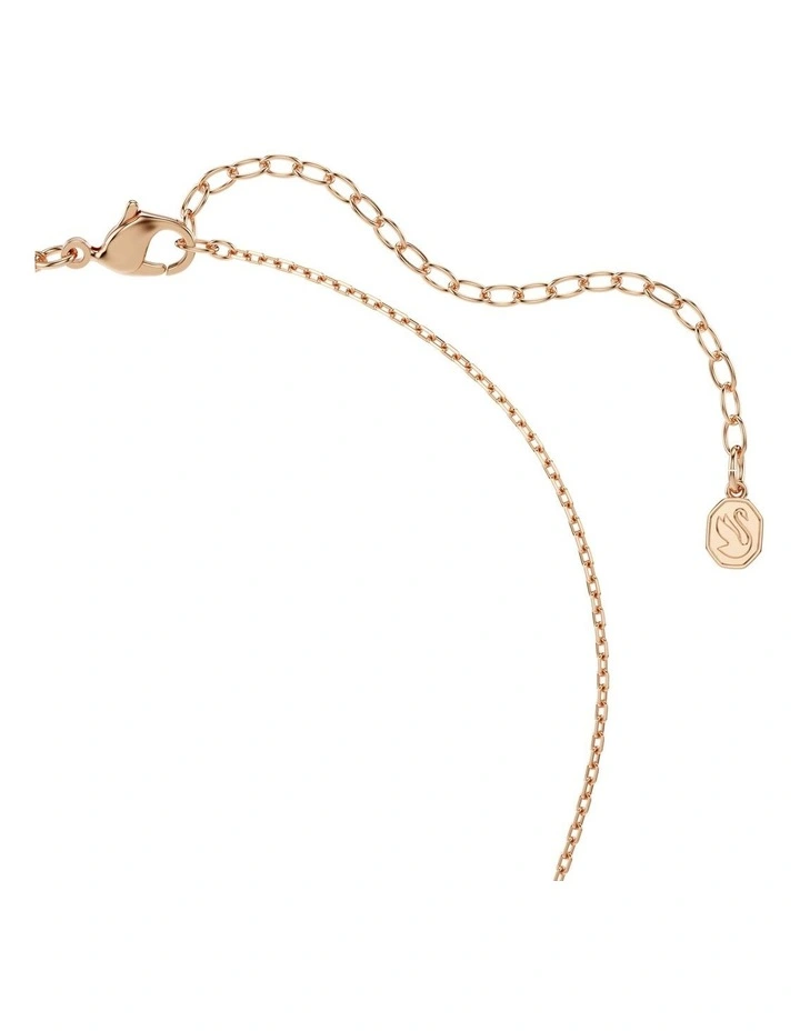 Swan Mixed Cuts Swan Rose Gold-Tone Plated Pendant in White image 4