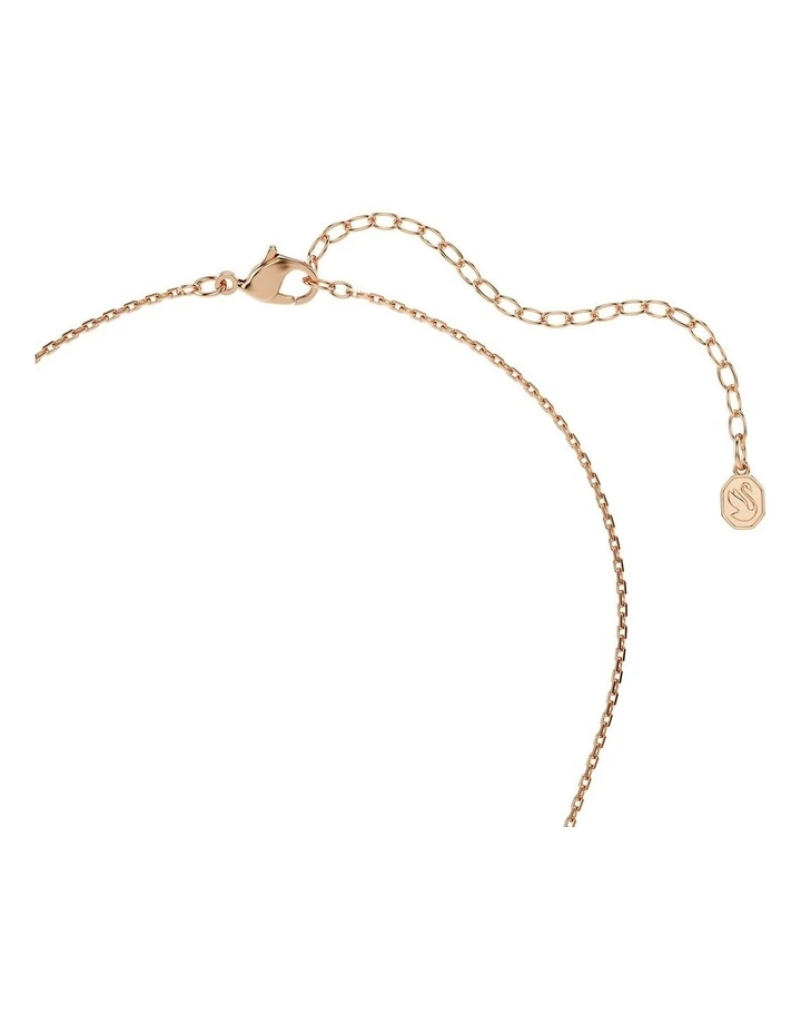 Constella Round Cut Dancing Stone Rose Gold-Tone Plated Pendant in Pink image 4