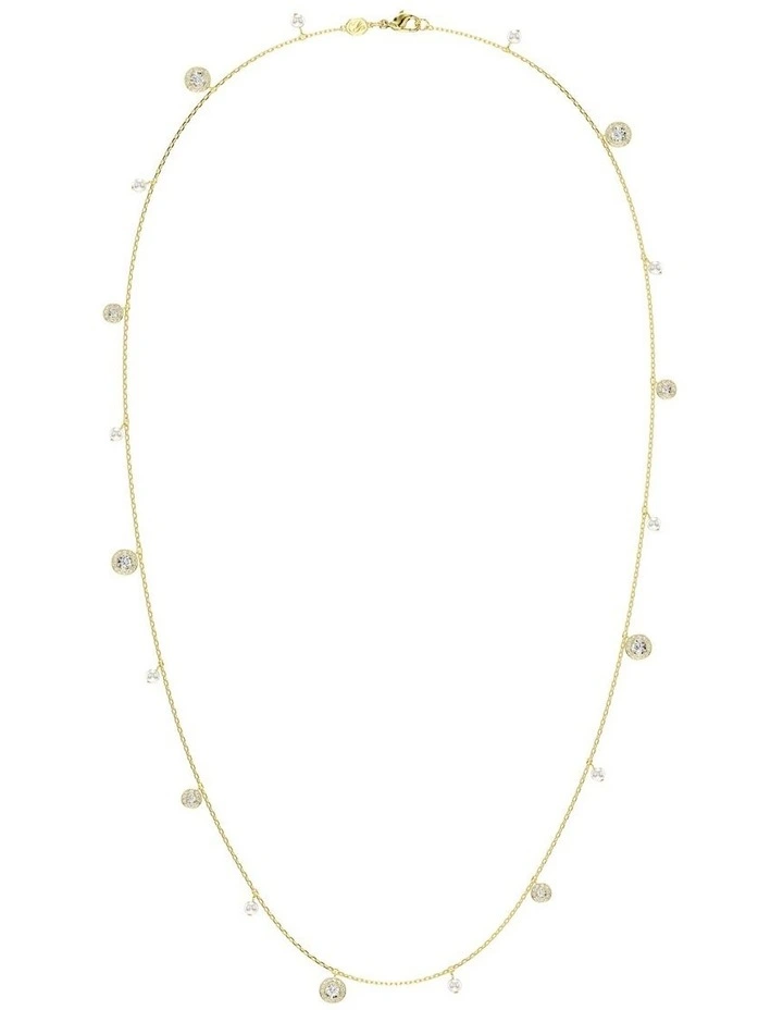 Una Angelic Strandage Crystal Pearl Round Cut Gold-Tone Plated in White image 3