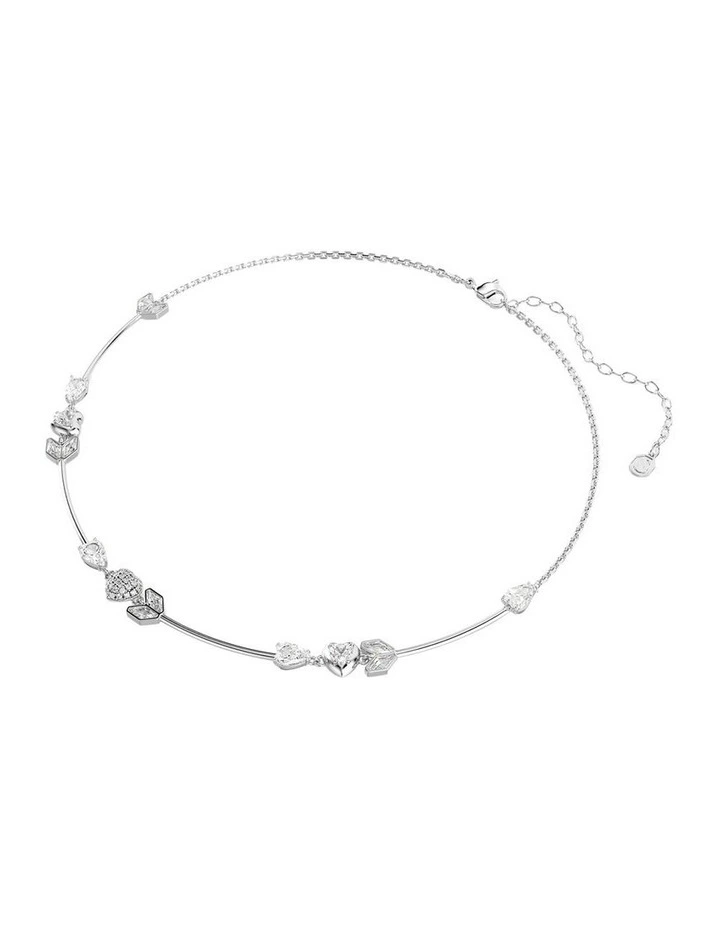 Idyllia Heart With Arrow Rhodium Plated Necklace in White image 2