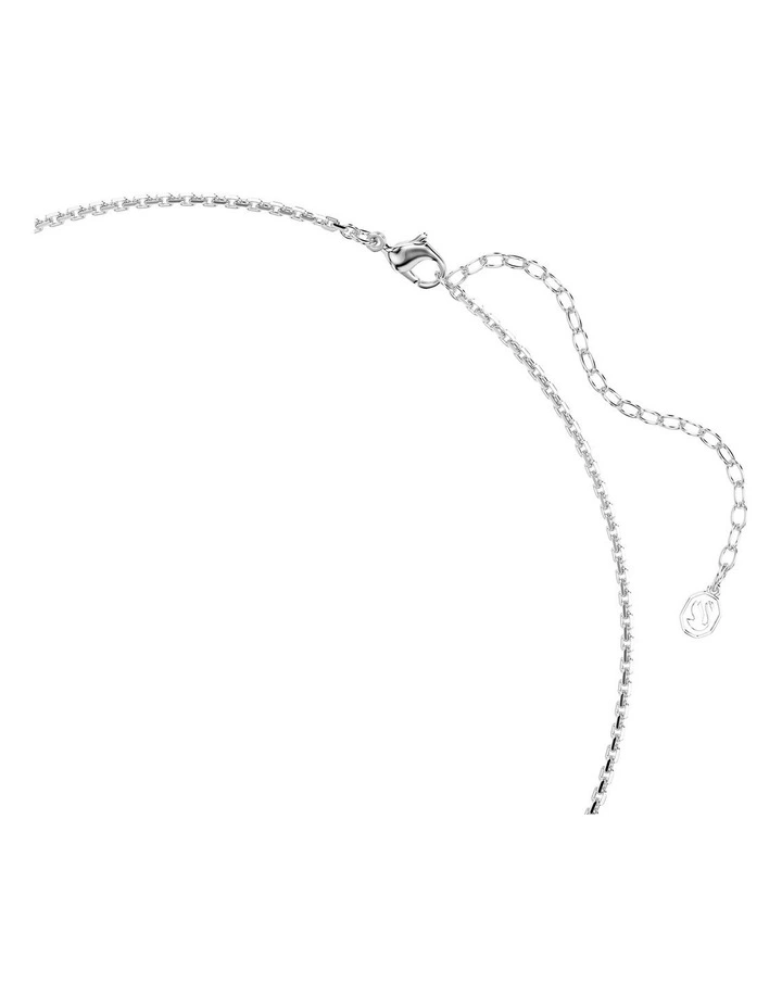 Idyllia Heart With Arrow Rhodium Plated Necklace in White image 3