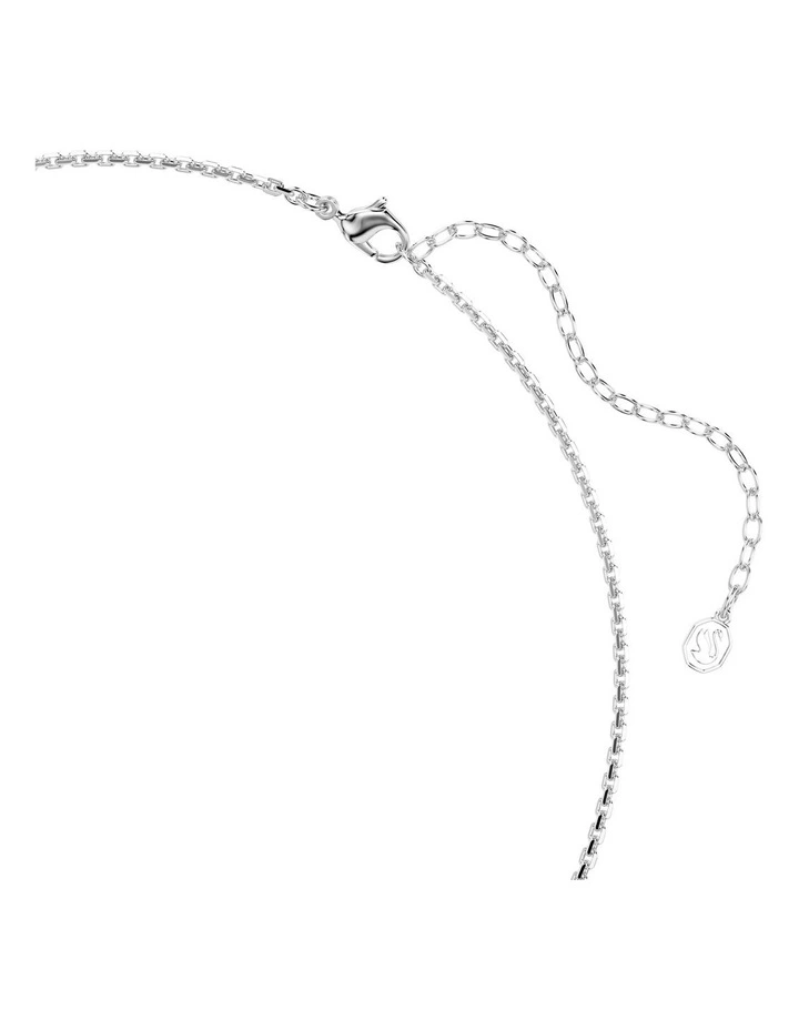 Idyllia Heart With Arrow Rhodium Plated Necklace in White image 3