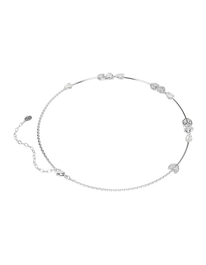 Idyllia Heart With Arrow Rhodium Plated Necklace in White image 5