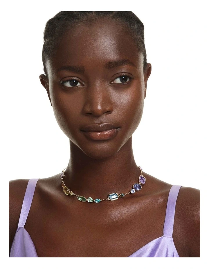 Gema Mixed Cuts Gold-Tone Plated Necklace in Multicolored image 6