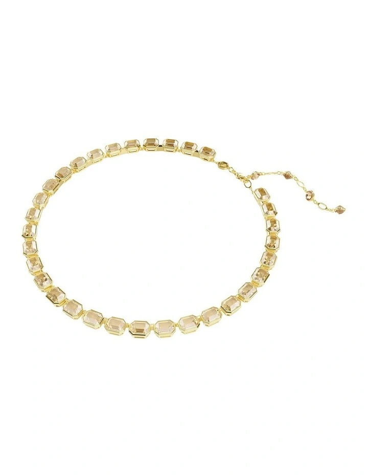 Millenia Octagon Cut Gold-Tone Plated Necklace in Yellow image 2