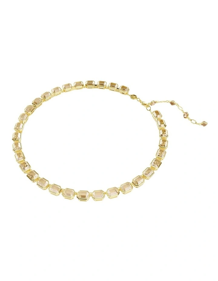 Millenia Octagon Cut Gold-Tone Plated Necklace in Yellow image 2