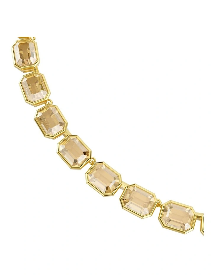 Millenia Octagon Cut Gold-Tone Plated Necklace in Yellow image 4