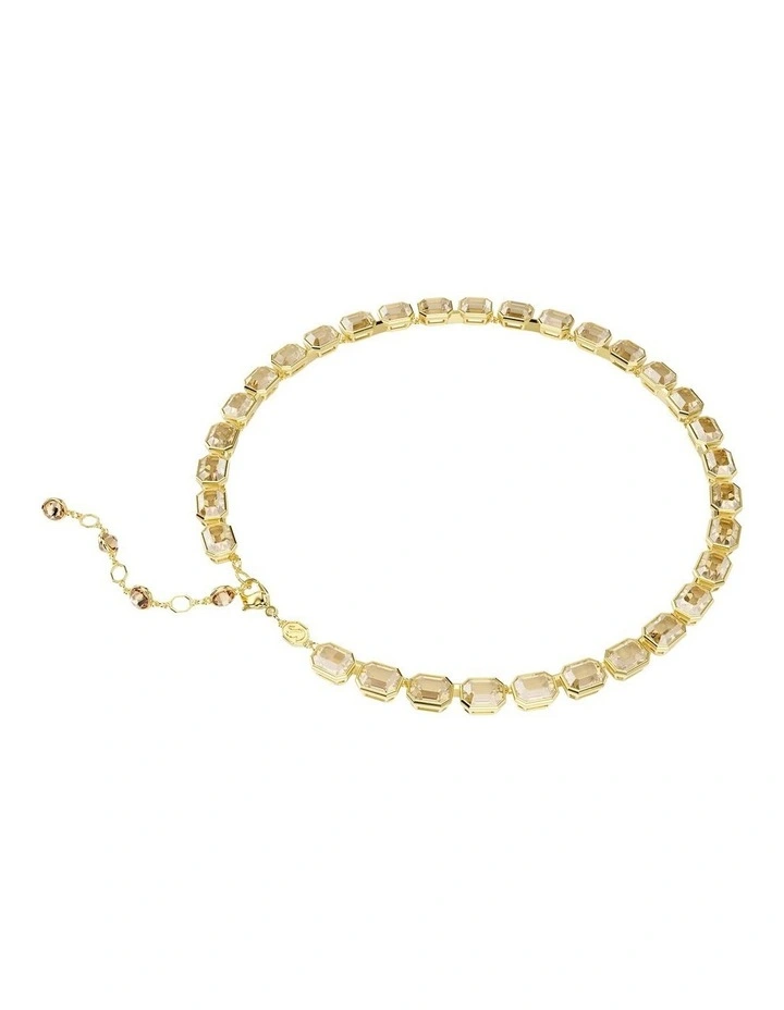Millenia Octagon Cut Gold-Tone Plated Necklace in Yellow image 5