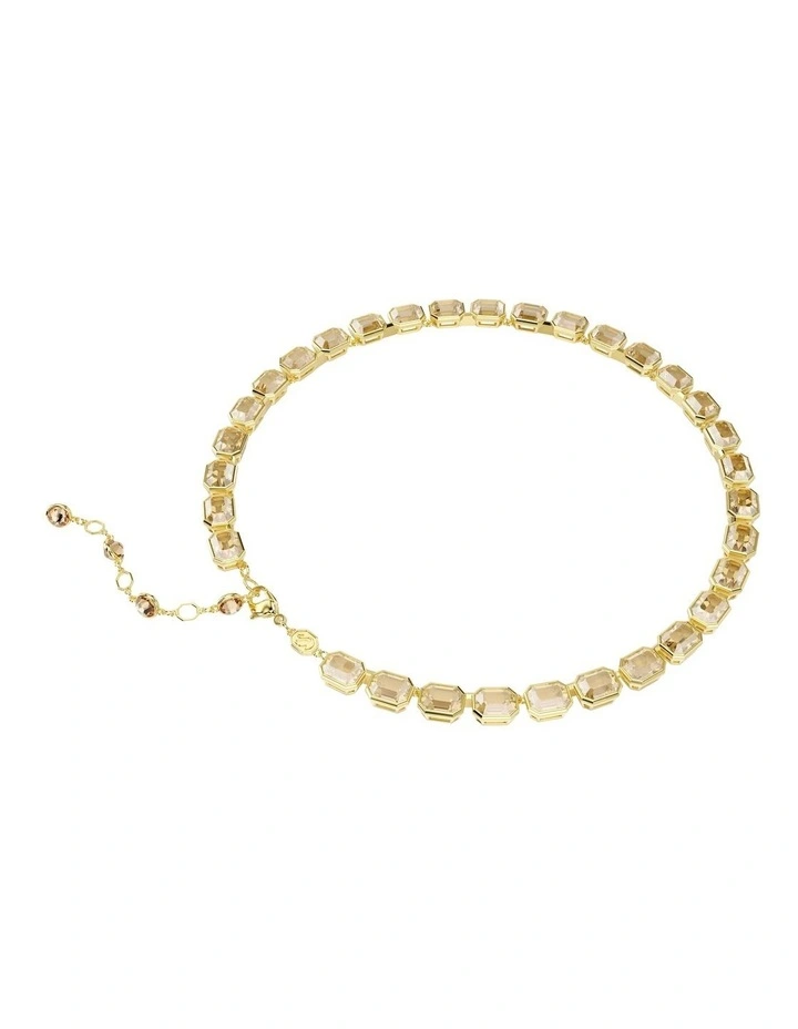 Millenia Octagon Cut Gold-Tone Plated Necklace in Yellow image 5