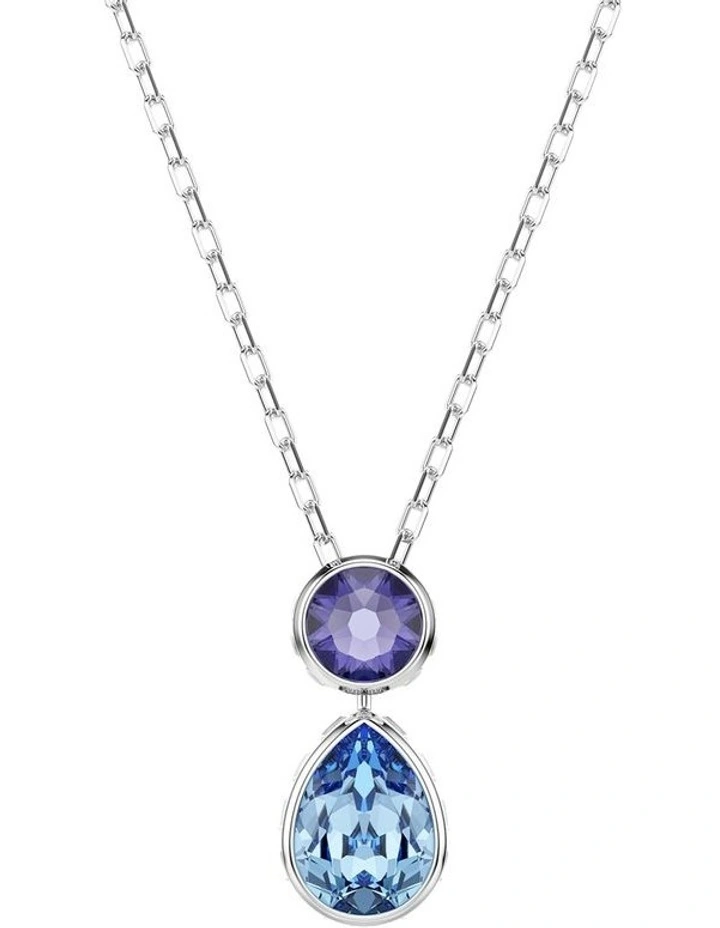 Chroma Pendant Mixed Cuts Rhodium Plated in Multicolored image 1