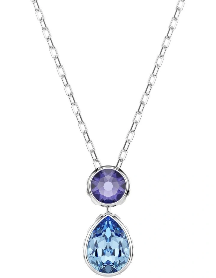 Chroma Pendant Mixed Cuts Rhodium Plated in Multicolored image 1