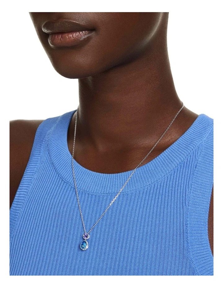 Chroma Pendant Mixed Cuts Rhodium Plated in Multicolored image 6