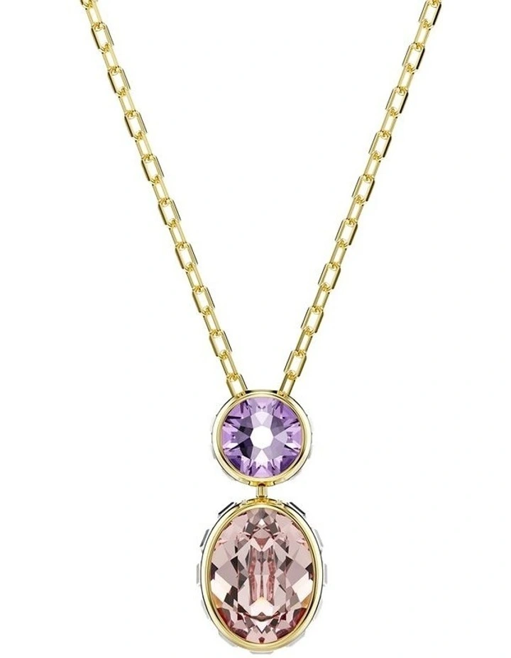 Chroma Mixed Cuts Gold-Tone Plated Pendant in Multicolored image 1