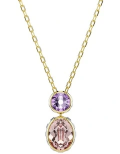 Chroma Mixed Cuts Gold-Tone Plated Pendant in Multicolored