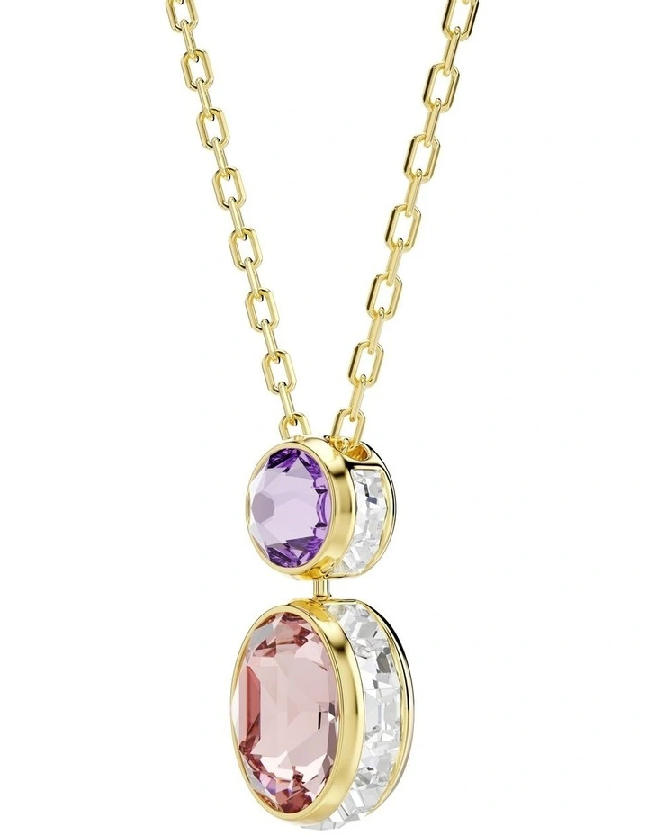 Chroma Mixed Cuts Gold-Tone Plated Pendant in Multicolored image 3