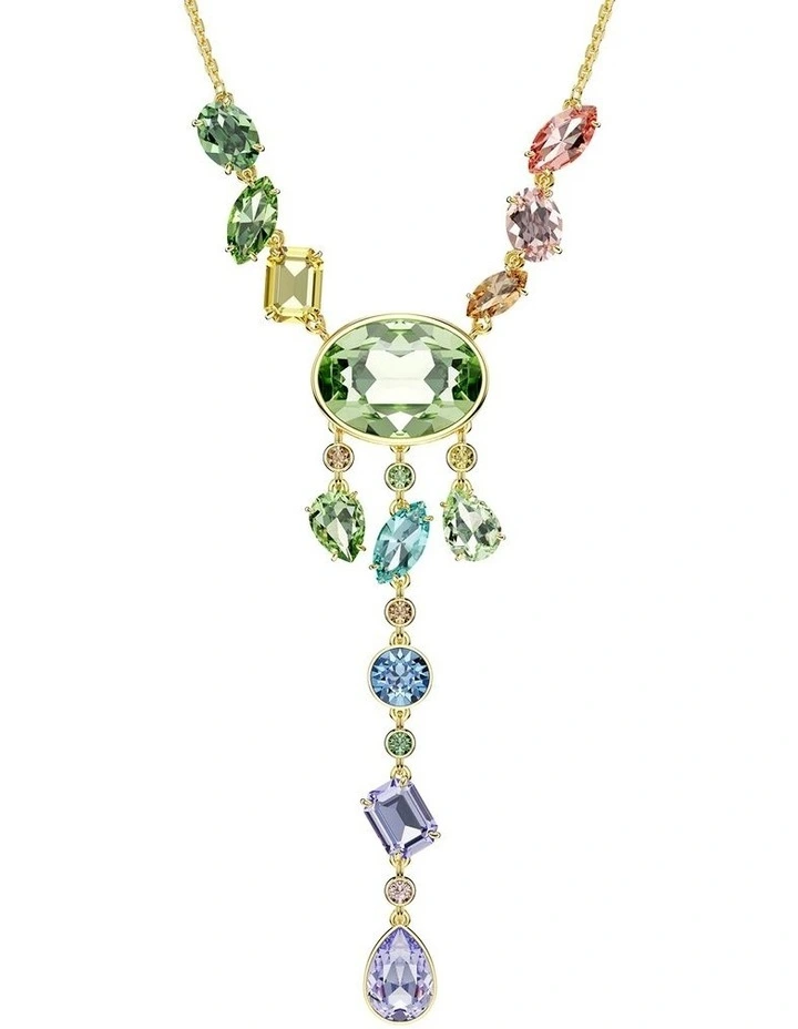 Gema Mixed Cuts Gold-Tone Plated Y Necklace in Multicolored image 1