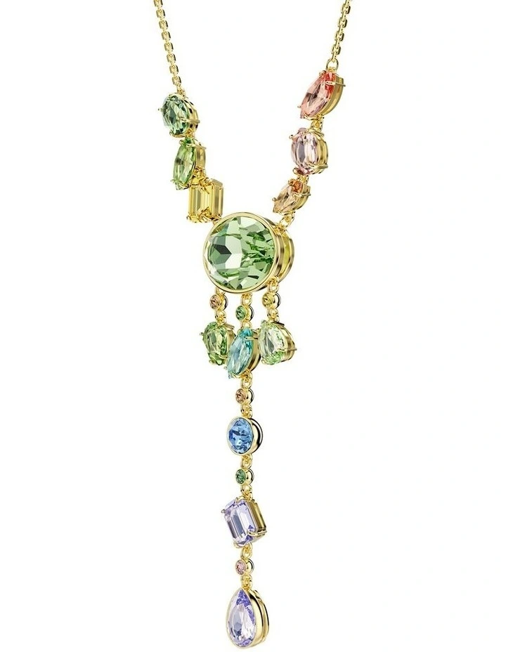 Gema Mixed Cuts Gold-Tone Plated Y Necklace in Multicolored image 3