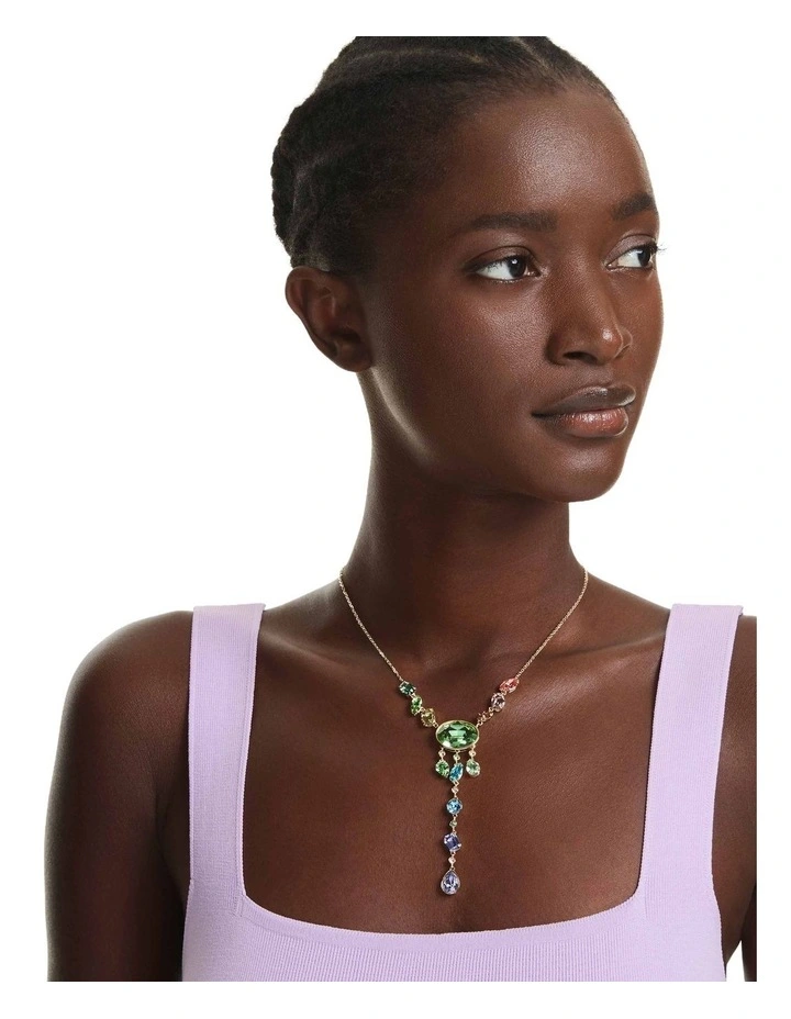 Gema Mixed Cuts Gold-Tone Plated Y Necklace in Multicolored image 6