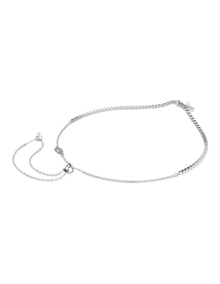 Mixed Cuts Flower Rhodium Plated Choker in Multi image 5