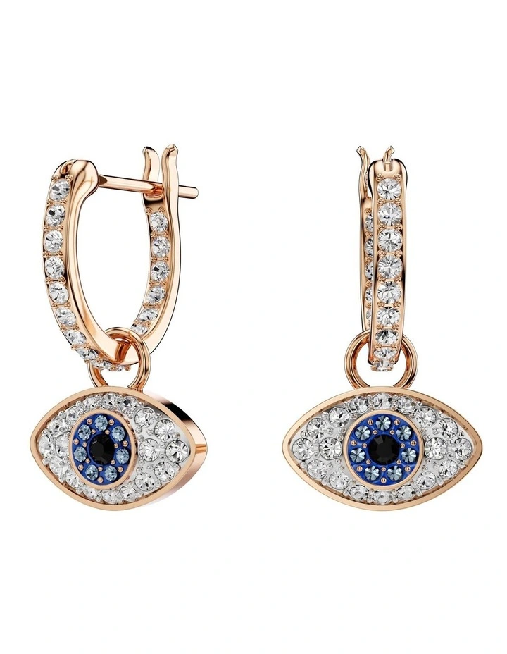 Symbolica Eye Rose Gold-Tone Plated Drop Earrings in Multicolored image 1