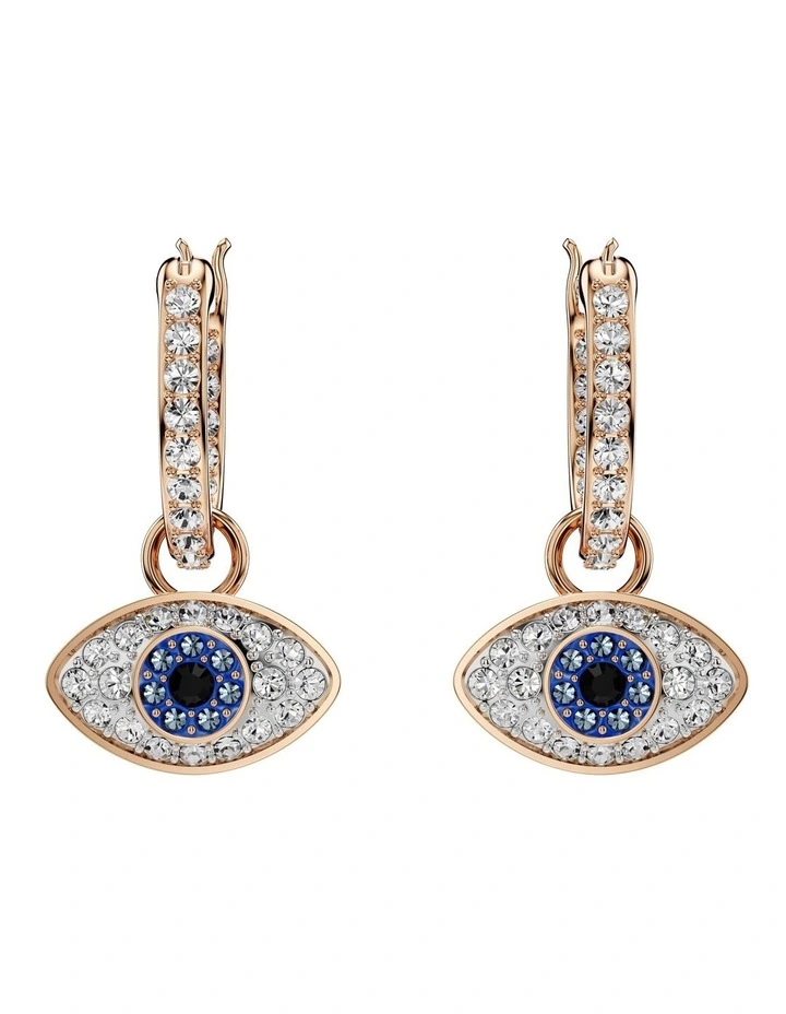 Symbolica Eye Rose Gold-Tone Plated Drop Earrings in Multicolored image 2
