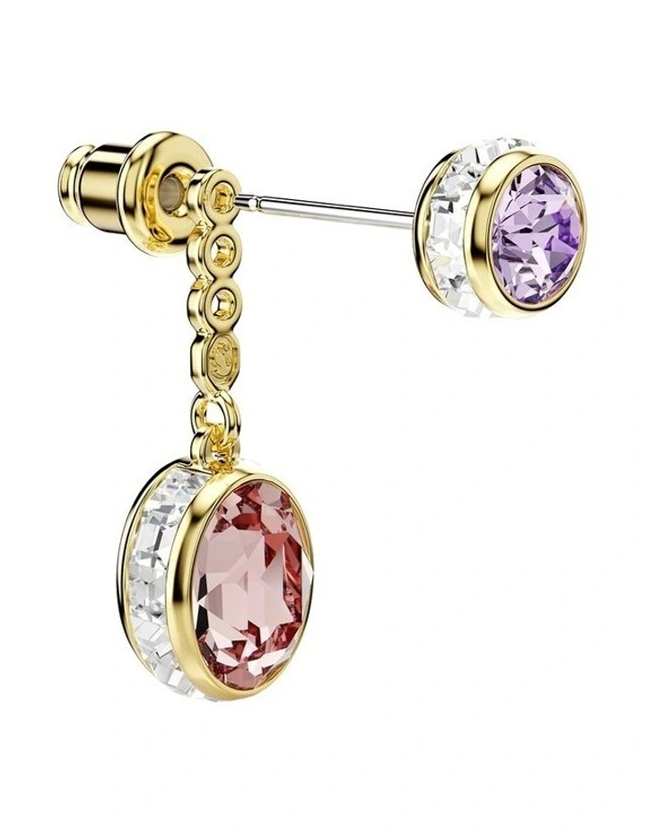 Mixed Cuts Gold-Tone Plated Chroma Drop Earrings in Multicolored image 3