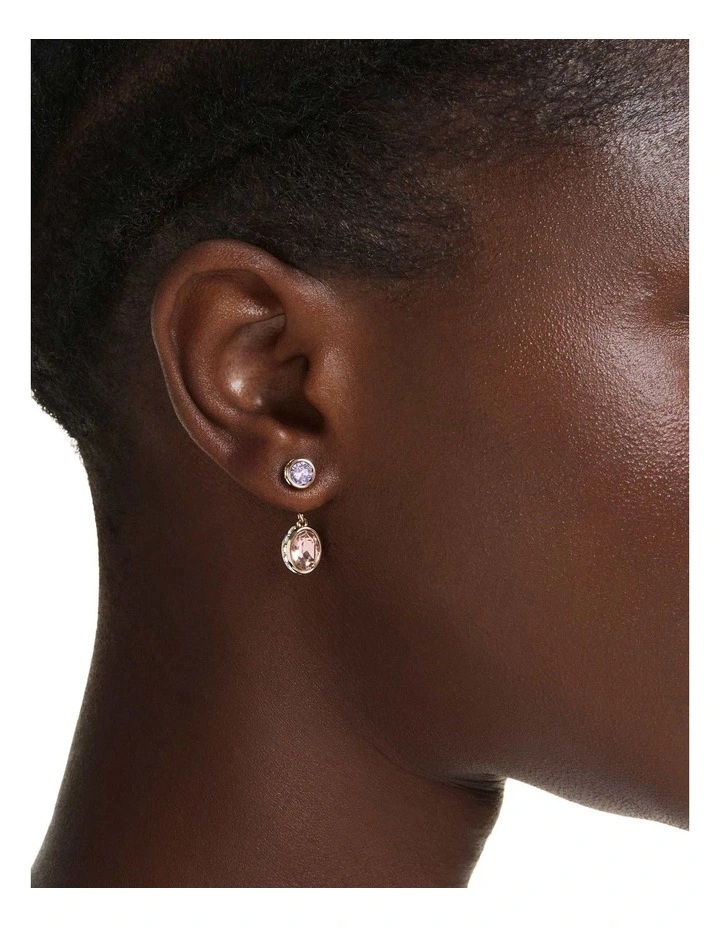 Mixed Cuts Gold-Tone Plated Chroma Drop Earrings in Multicolored image 5