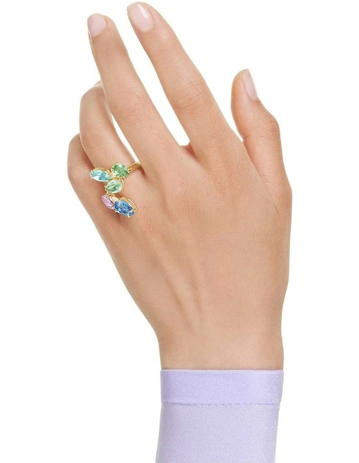 Gold-Tone Plated Gema Motif Ring in Multicolor image 5