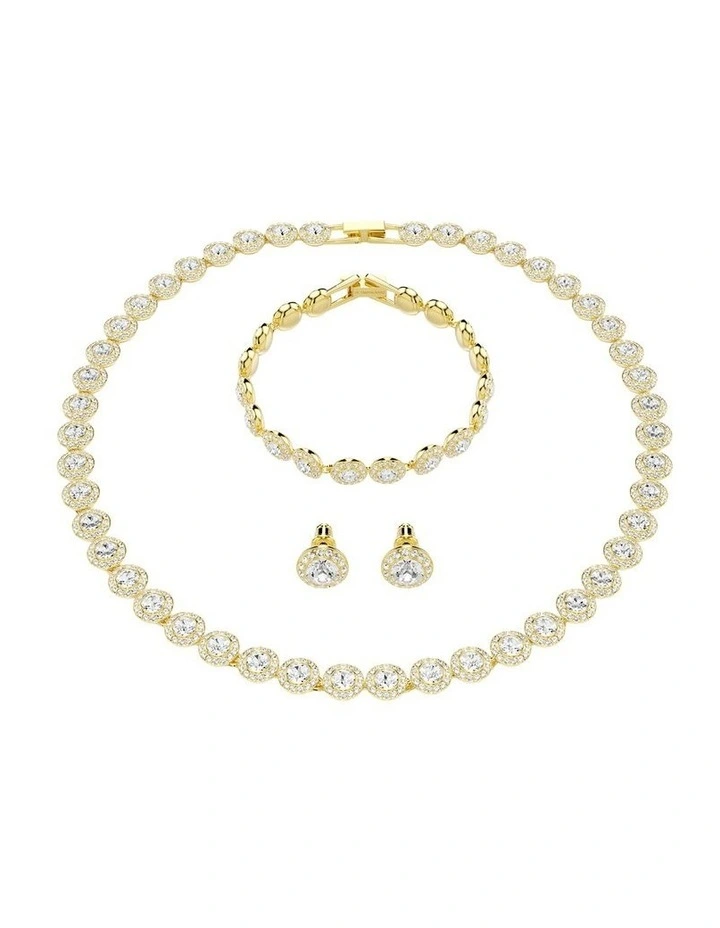 Round Cut Gold-Tone Plated Una Angelic 3 Set in White image 1